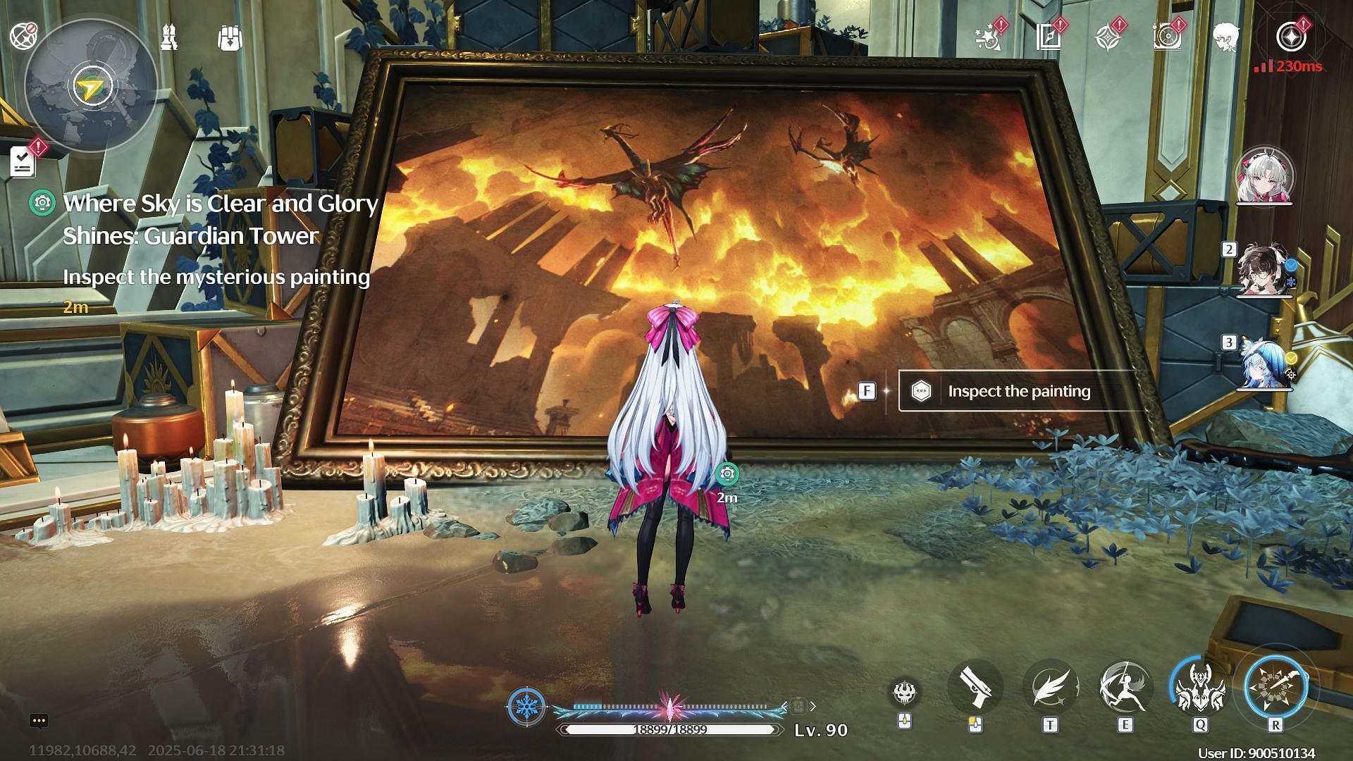 Interact with the dragon painting (Image via Kuro Games)